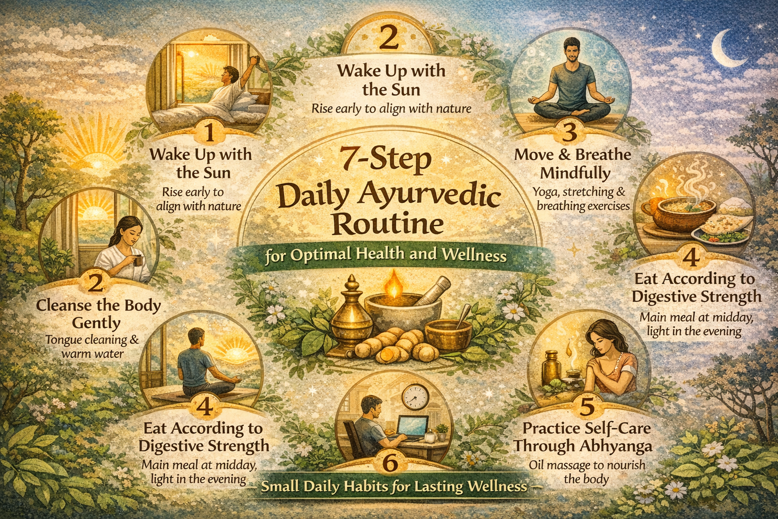 Daily Ayurvedic routine Dinacharya