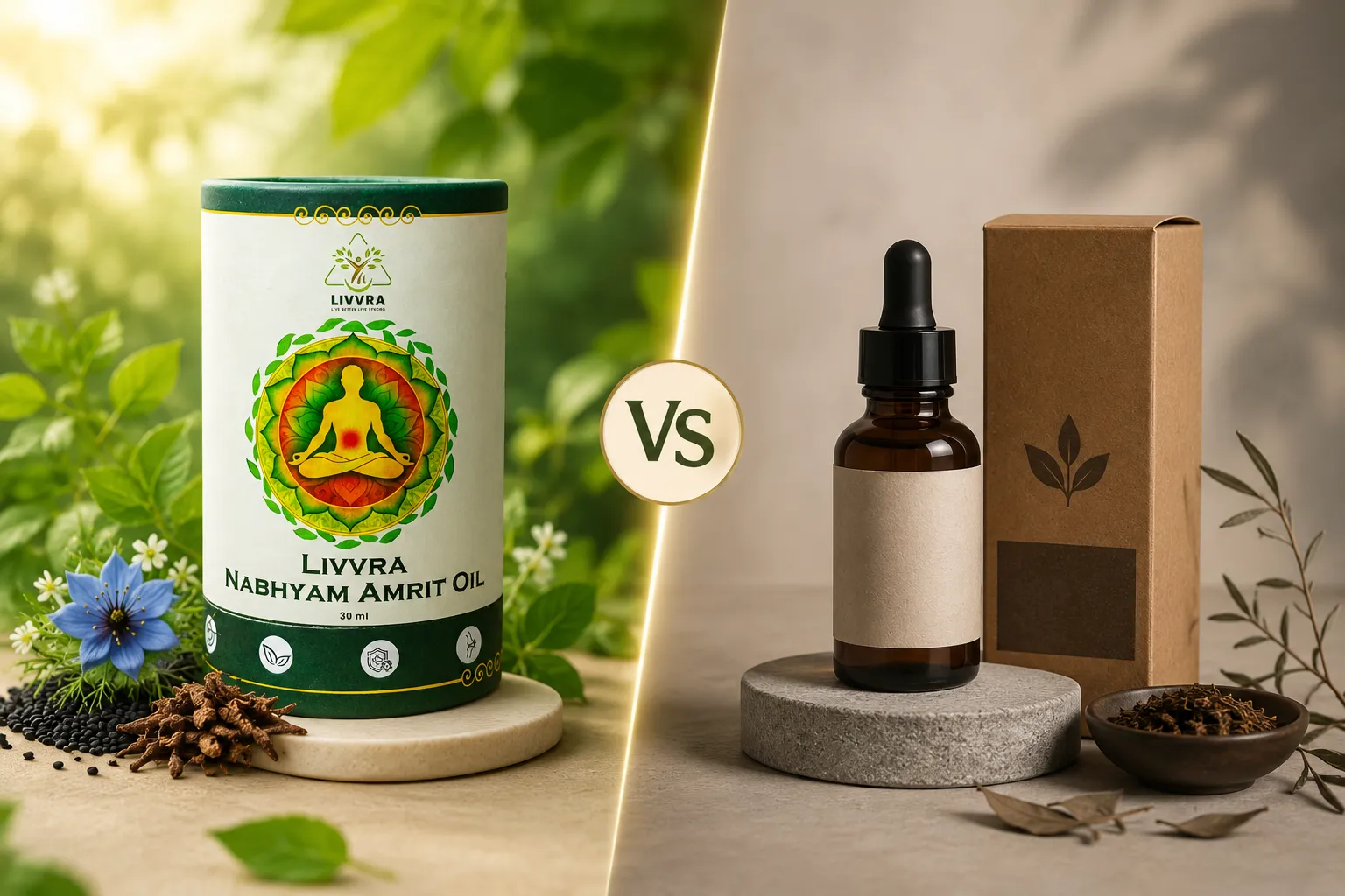 Comparison of Nabhyam Amrit Oil vs other Ayurvedic nabhi oils