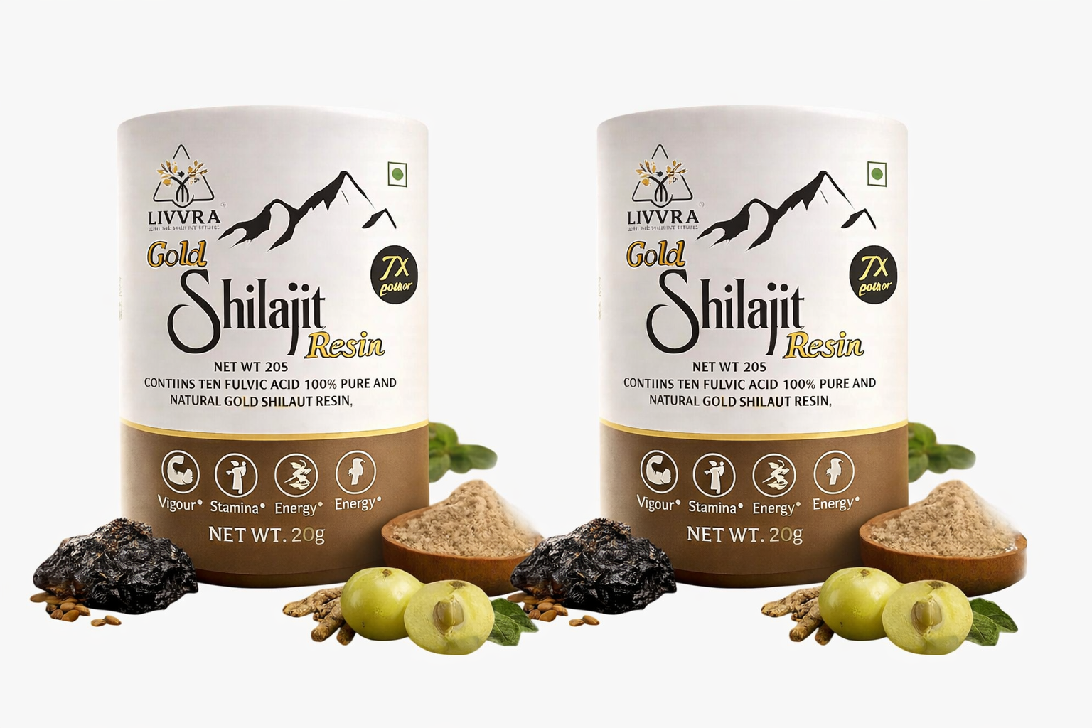 🔥 LIVVRA Gold Shilajit Resin – 2 Pack Combo (20g x 2)