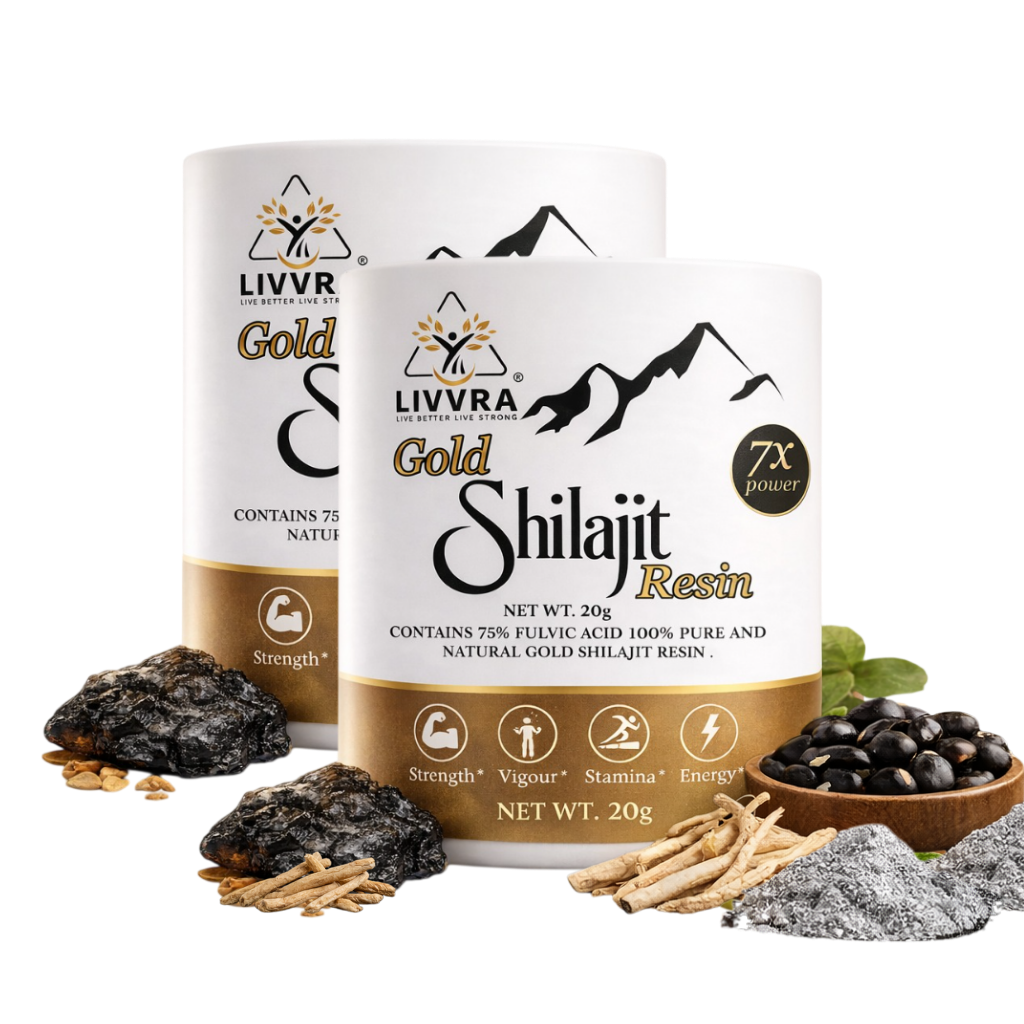 🔥 LIVVRA Gold Shilajit Resin – 2 Pack Combo (20g x 2)